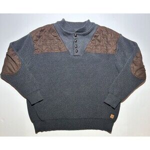 Dick Idol Men’s Size XL Grey and Brown Cotton Sweater Pullover Long Sleeve VTG